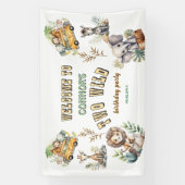 ワイルドジャングルサファリ2nd誕生日バナー 横断幕 (縦)