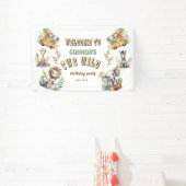 ワイルドジャングルサファリ2nd誕生日バナー 横断幕 (インサイチュ)