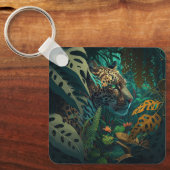 ワイルドジャングルジャガーキーチェーン キーホルダー (正面)