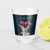 ワイルドジャングルヒョウPink 50誕生日 おもしろい ショットグラス (正面)