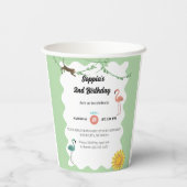 ワイルドジャングル誕生日招待状 紙コップ (裏面)