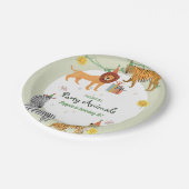 ワイルドジャングル誕生日 ペーパープレート (アングル)