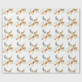 ワイルドジャングル誕生日 ラッピングペーパー (フラット)