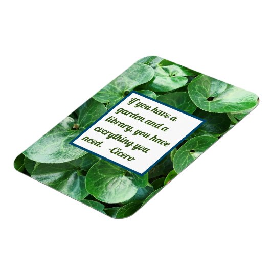 ワイルドジンジャーグリーン葉庭園愛好家引用文 マグネット (左側)