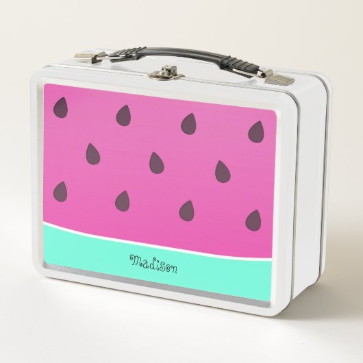 ワイルドスイカスライス |パーソナライズされた | メタルランチボックス (正面)