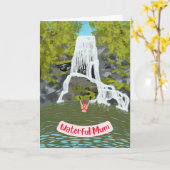 ワイルドスイーおもしろいミングウォーターフォールプンマザーズの日 カード (黄色い花)