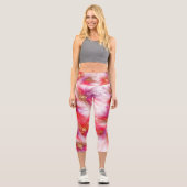 ワイルドスカーレットクリムゾンフローラアルコールインク カプリレギンス (正面)