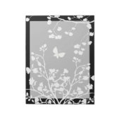 ワイルドスタイリッシュで白黒の蝶 ノートパッド (回転)