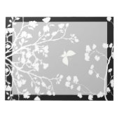 ワイルドスタイリッシュで白黒の蝶 ノートパッド (正面)