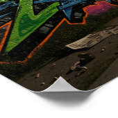 ワイルドスタイルグラフィティ壁画 ポスター (角)