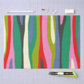 ワイルドストライプ数々のモダン抽象芸術パターン 薄葉紙 (クラフト)