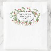 ワイルドストロベリージャム結婚式の引き出物ブライダルシャワー 楕円形シール (バッグ)