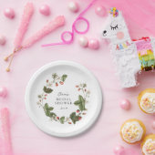 ワイルドストロベリーブライダルシャワー ペーパープレート (パーティー)