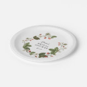 ワイルドストロベリーブライダルシャワー ペーパープレート (アングル)