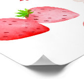 ワイルドストロベリーベリースイーツ誕生日ウェルカム ポスター (角)