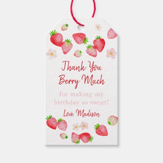ワイルドストロベリーベリースウィート誕生日 ギフトタグ (正面)