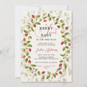 ワイルドストロベリー スイートベイビーシャワー 招待状 (正面)