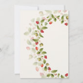 ワイルドストロベリー スイートベイビーシャワー 招待状 (裏面)