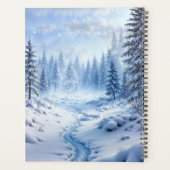 ワイルドスノーウルフ捕食者自然冬の芸術 プランナー手帳 (裏面)