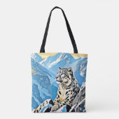 ワイルドスノーレオパードデザイン トートバッグ (裏面)