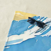 ワイルドスノーレオパードデザイン ビーチタオル (インサイチュ)