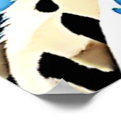 ワイルドスノーレオパードデザイン ポスター (角)