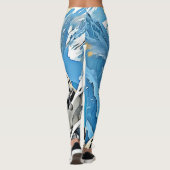 ワイルドスノーレオパードデザイン レギンス (裏面)