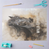 ワイルドスピリットブラックホースポートレート 薄葉紙 (クラフト)