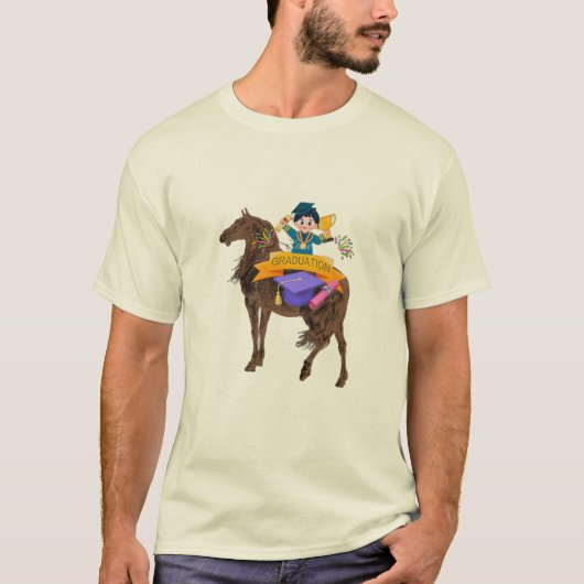 ワイルドスピリット卒業式 – 自信に満ちた卒業祝い Tシャツ (正面)