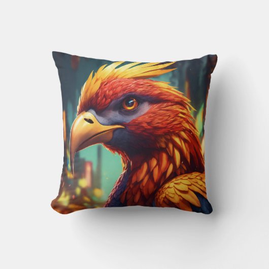 ワイルドスピリット糸：クリスタルイーグル クッション (正面)