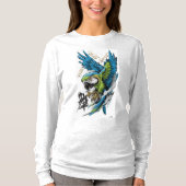 ワイルドスピリット・コンゴウインコ 長袖シャツ Tシャツ (正面)