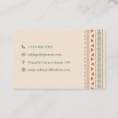 ワイルドスピルト先住民アメリカンアローインディアンスタイル 名刺 (裏面)