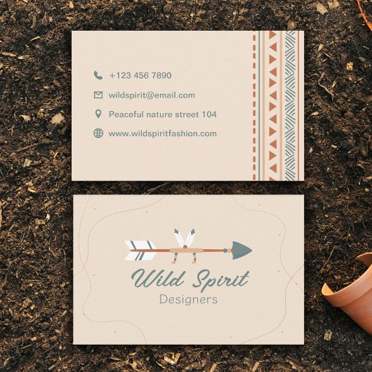 ワイルドスピルト先住民アメリカンアローインディアンスタイル 名刺