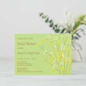 ワイルドスプリングフラワーズ ライムグリーン ブライダルシャワー 招待状 (スタンド正面)