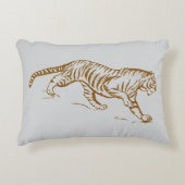 ワイルドスプリント枕 – 激しい走の虎 アクセントクッション (正面)