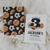 ワイルドスリースポーツ第3誕生日 招待状