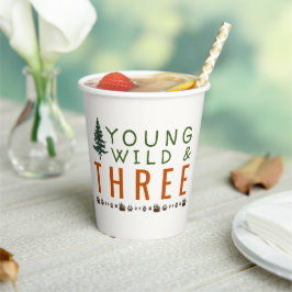 ワイルドスリーフォレスト誕生日パーティー 紙コップ