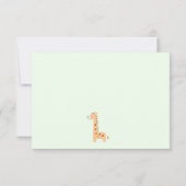 ワイルドセカンド誕生日かわいいサファリ動物 サンキューカード (裏面)