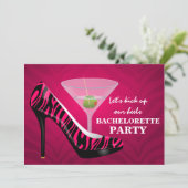 ワイルドゼブラハイヒールシューズ ブライズパーティー 招待状 (スタンド正面)