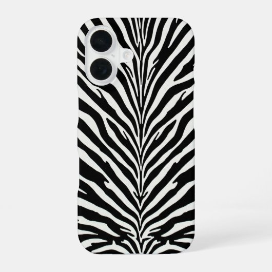 ワイルドゼブラパターン iPhone 16ケース (裏面)