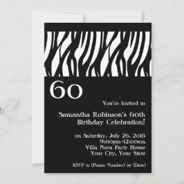 ワイルドゼブラブラック(白60パーティの招待状付) 招待状