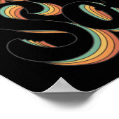 ワイルドソウル70のタイポグラフィレトロヴィンテージデザイン ポスター (角)