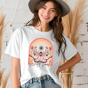 ワイルドソウル・ボヘミアン・レインボー・バタフライギフト トライブレンドＴシャツ