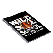 ワイルドソウル – 激しいタイガーアイズやる気を起こさせるアート ノートブック (右側)