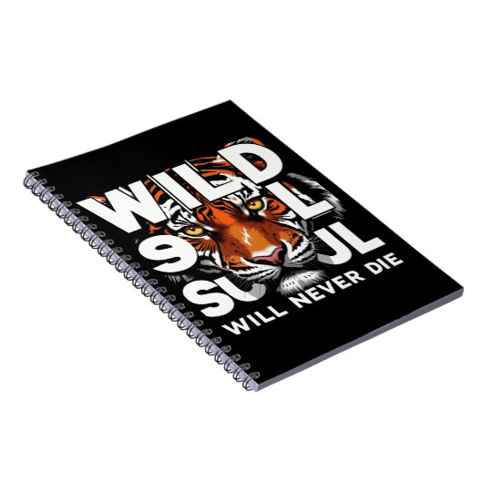 ワイルドソウル – 激しいタイガーアイズやる気を起こさせるアート ノートブック (右側)