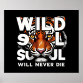 ワイルドソウル – 激しいタイガーアイズやる気を起こさせるアート ポスター (正面)