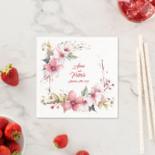 ワイルドソフトバラパーソナライズされた結婚: Napkins スタンダードカクテルナプキン (インサイチュ)