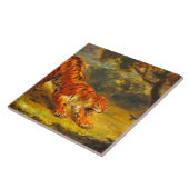 ワイルドタイガーとヘビ（アニマルアート） タイル (側面)