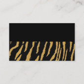 ワイルドタイガーの毛皮のパターンの名刺 名刺 (裏面)