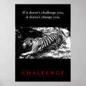 ワイルドタイガーやる気を起こさせるチャレンジ引用文 ポスター (正面)